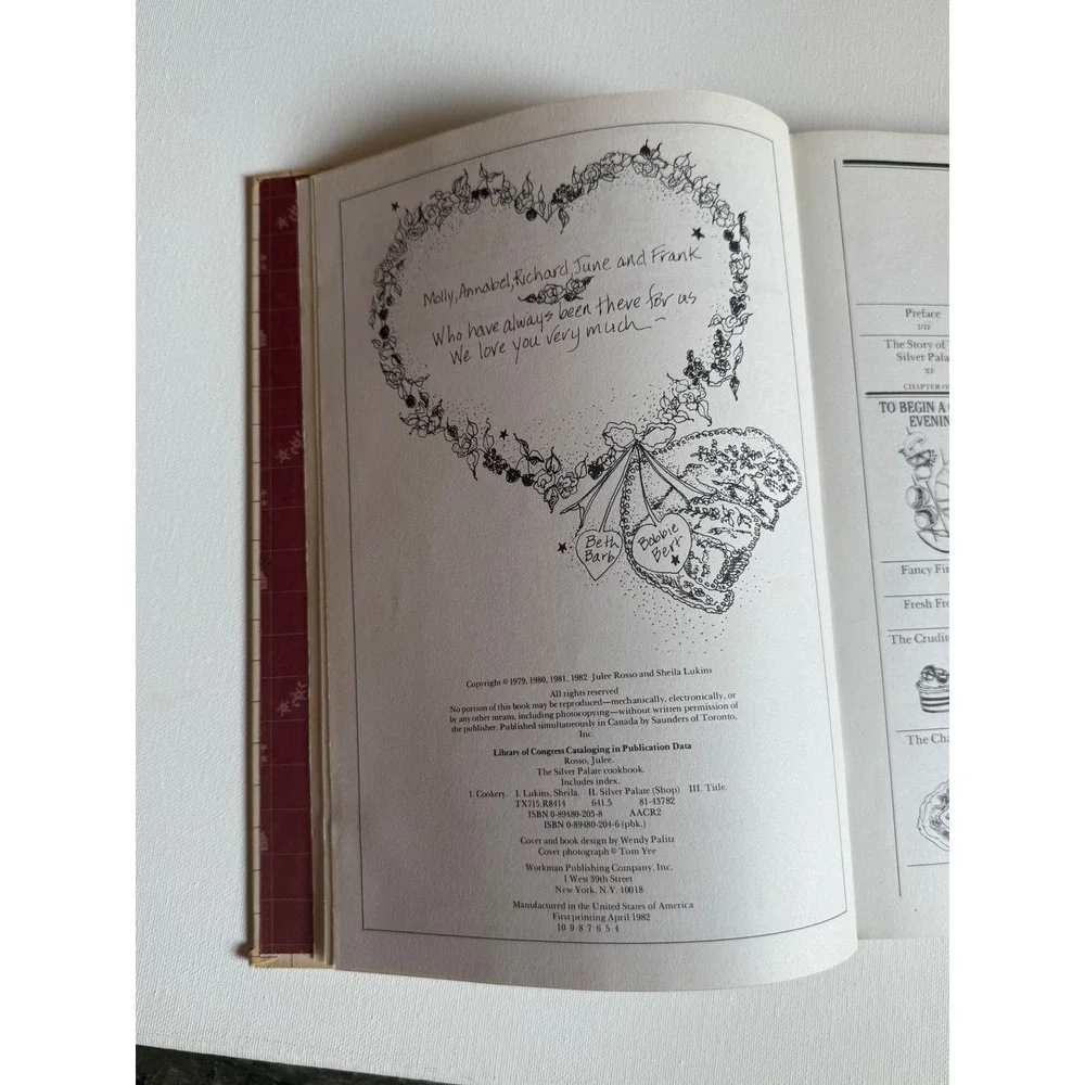 The Silver Palate Cookbook 1982 First Printing Julee Rosso Sheila Lukins Vintage